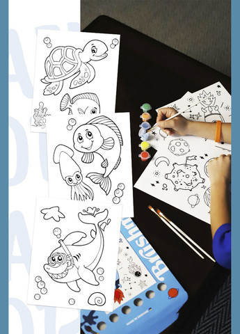 Розмальовка для дітей "Морський світ" колір різнокольоровий ЦБ-00263668 Brushme (307363133)