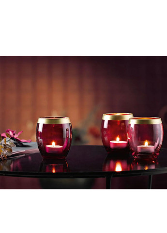 Декоративные стеклянные подсвечники 3 шт золотой-розовый Livarno home (282708513)