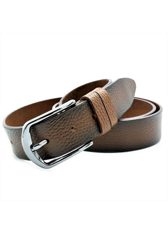 Чоловічий ремінь шкіряний темно-коричневий натуральна шкіра ProDobro (364672289)