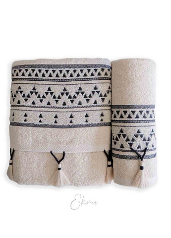 Набор махровых полотенец 2 шт. Keops Ekru Istanbul кремовый