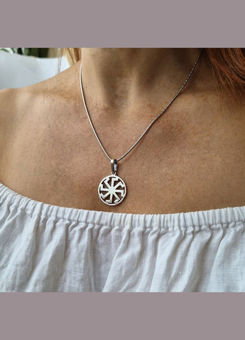 Срібна підвіска кулон оберіг амулет Ладинець Лади Богородиці срібло 925 проби чорнене 89028ч 4.10г No Brand (306741420)