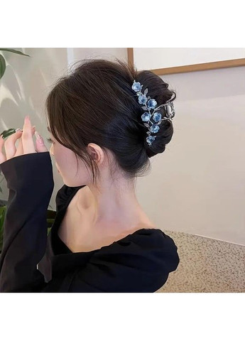 Заколка крабик для волосся Нічна Троянда з міцного металу, з декоративними камінцями No Brand (370290204)