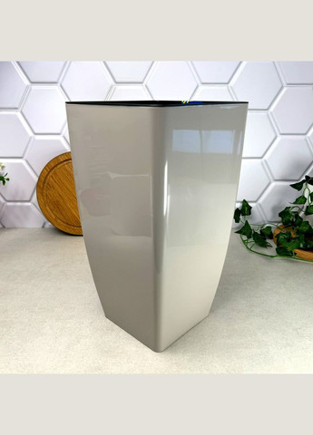 Квадратное кашпо для пальмы 13л, Квадро Капучино Алеана (365815023)