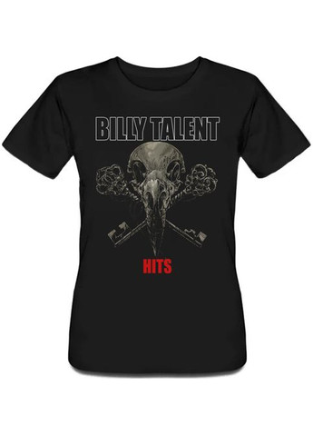 Черная летняя женская футболка billy talent - hits (чёрная) Fat Cat