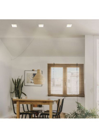 Светильник точечный под лампу GU10 врезной Квадрат Белый (VL-SPF09S-W) Videx під лампу GU10 врізний Квадрат Білий (354227547)