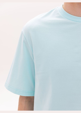 Бирюзовая футболка мужская с коротким рукавом Роза