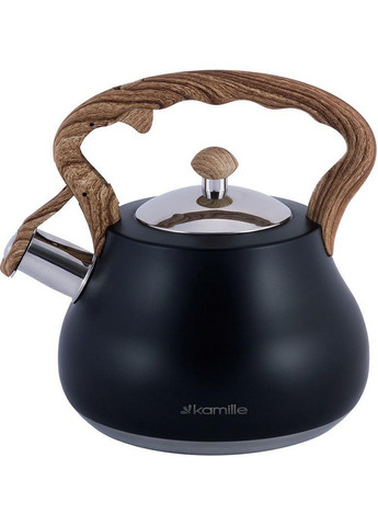 Чайник Whistling Kettle Black 2.7л зі свистком Kamille (288139542)