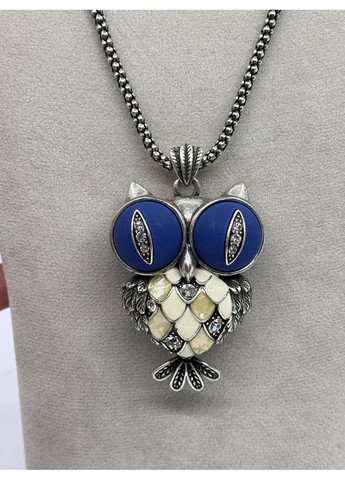 Подвеска бижутерная Сова 40*50*20 мм 74 см Синий No Brand (350633888)
