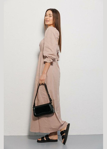 Комбінована сукня жіноча літня максі бежева mkar46760-3 Modna KAZKA