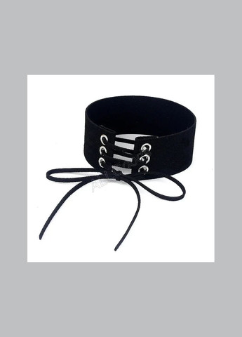 Чокер черный широкий на шнуровке A.G. лунный камень (306454136)