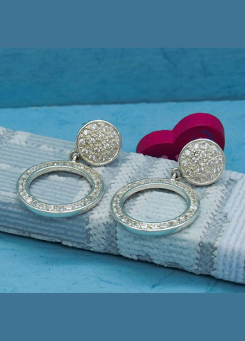 Срібні сережки пусети гвоздики "Новий погляд" коло круг No Brand (350667238)