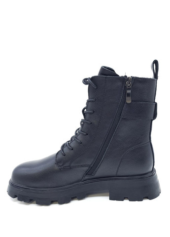 Осенние женские ботинки черные кожаные bv-13-17 23 см (р) Boss Victori