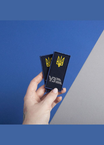 Набір шевронів 2 шт на липучці погон УЗ Укрзалізниця вишитий патч нашивка шеврон Українська залізниця IDEIA (300229070)