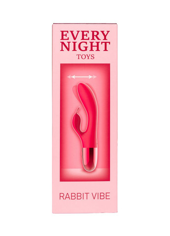 Вибратор-кролик с горизонтальными движениями Every Night Toys для точки G, красный Odeco (330618011)