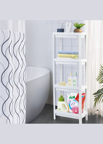 Этажерка 4-х ярусная MVM FH-22/4 WHITE пластиковая Белая (FH-22/4 WHITE) МВМ (365280767)