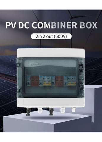 Щит защиты DC 25A 600V на 2 МРРТ стринга для автономных солнечных электростанций Tomzn (341324867)