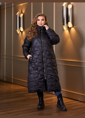 Черная зимняя зимняя куртка-пальто куртка-пальто No Brand