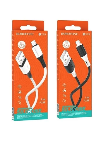 Кабель BX79 USB to Micro 2.4A 1 м White (6974443384772) Borofone (352232238)