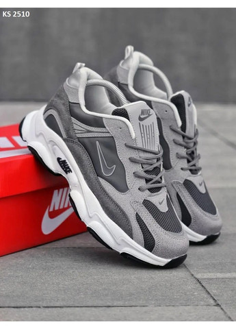 Серые демисезонные кроссовки мужские nike air gray найк аир No Brand