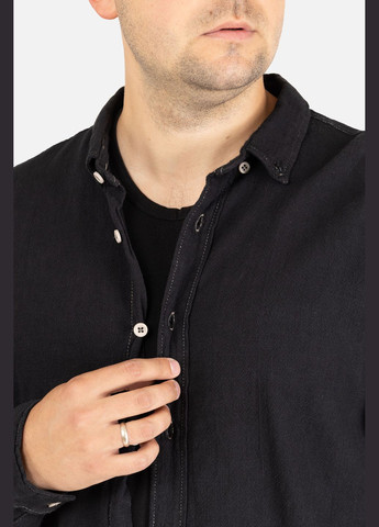 Чоловіча сорочка з довгим рукавом колір чорний CB-00245236 Figo (319059519)