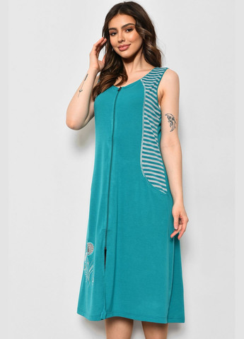 Халат жіночий напівбатальний літній зеленого кольору Let's Shop (284667461)