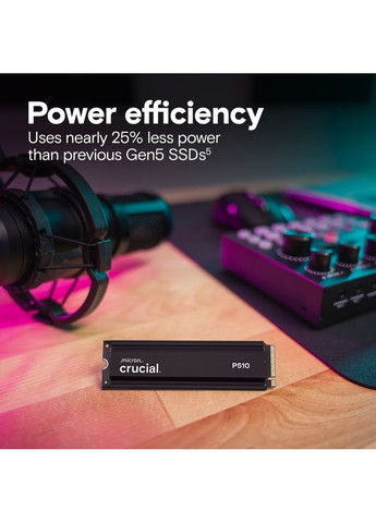 SSD накопитель P510 1 TB with Heatsink (CT1000P510SSD5) Crucial (370607158)