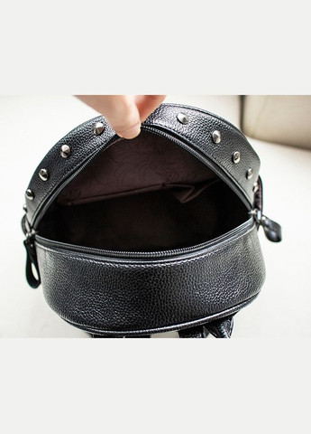 Жіночий міський міні рюкзак з екошкіри з регульованими лямками чорний (sku_626Б) No Brand (330575526)