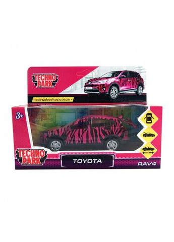 Автомодель GLAMCAR TOYOTA RAV4 (брусничный) Technopark (315153524)