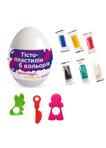 Набір для ліплення в яйці "Тісто-пластилін 6 кольорів" (TY4466) DGT-ART (311682618)