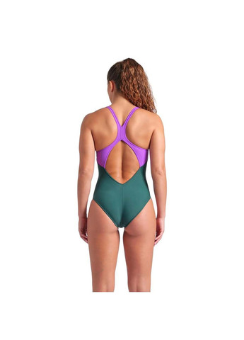 Зелений демісезонний купальник закритий для жінок bright glare swimsuit v back зелений Arena