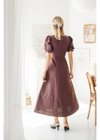 Коричнева жіноча сукня brunette, шоколад Lana Bryk однотонна