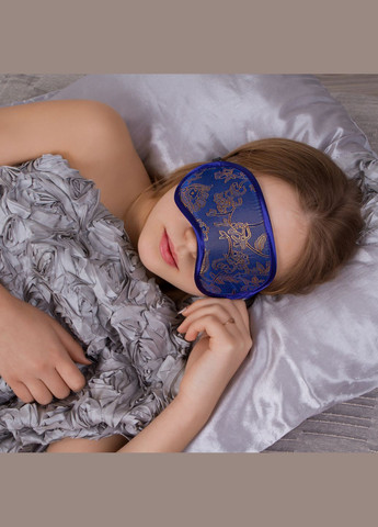 Маска для сну Синя з Золотом Maski & Karnaval (279850333)
