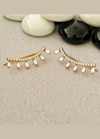 Позолочені Сережки-кафи. Позолота No Brand (345742002)