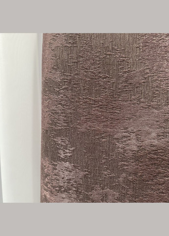 Жакардові штори з мармуровим візерунком 2шт 1.5×2.7 м, тасьма 6 см, середнє затемнення, рожево кавового кольору. No Brand (331619141)