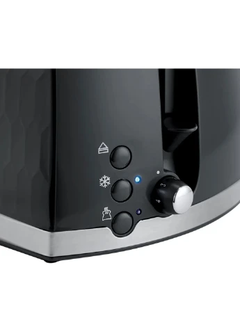 Тостер Honeycomb 850Вт, з широкими слотами, пластиковий, чорного кольору. Russell Hobbs (393450193)