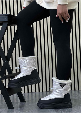 Бежевые сапоги дутики женские зимние бежевые No Brand