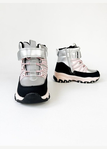 Серебряные зимние ботинки 26 г 16,8 см серебряный артикул з145 Clibee