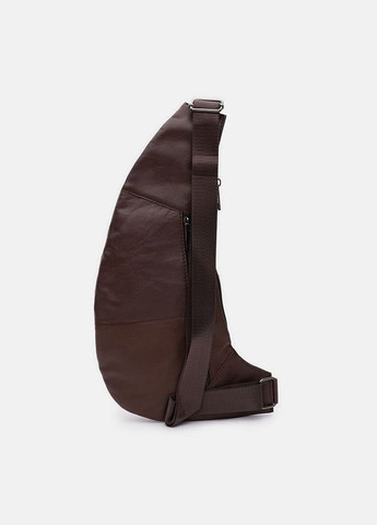 Рюкзак мужской кожаный через плечо K13761br Коричневый Keizer (301871563)