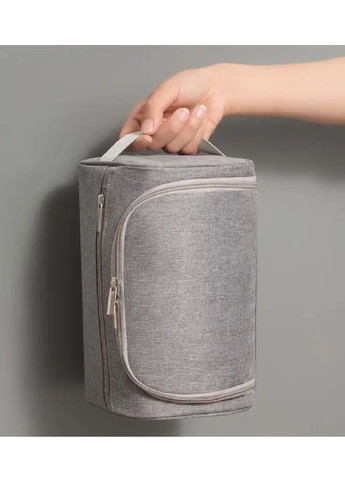 Дорожній органайзер для косметики засобів особистої гігієни водовідштовхувальний матеріал 24х15х13 см (479148-Prob) Сірий Unbranded (316027021)