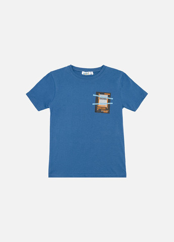 Синя літня футболка з коротким рукавом для хлопчика колір синій цб-00246152 Essu