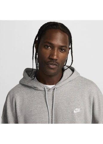 Худі чоловіче Club Fleece Hoodie French-Terry Grey Nike (365962797)