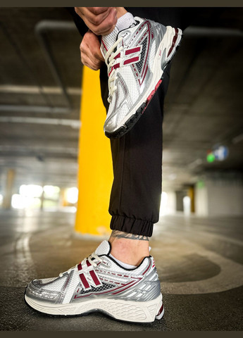 Серые всесезонные кроссовки мужские new balance 1906r silver classic crimson gray | нью беланс 1906r серые No Brand