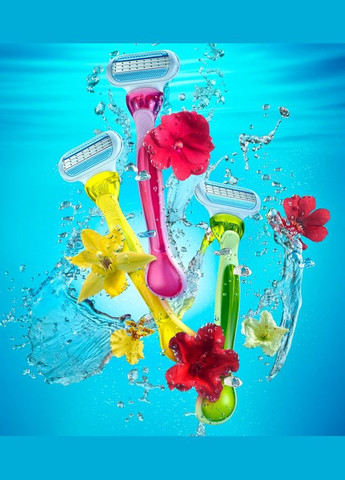 Бритвы одноразовые Gillette Tropical, 3 шт. Venus (328401955)