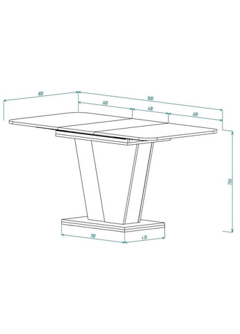 Обідній стіл розкладний FOREST S/K 140(180)х80 стоун бейж/шовковий камінь Intarsio (372178438)