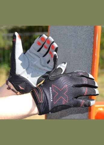 Перчатки для фитнеса MadMax MXG-103 X Gloves Black/Grey (A-012922) Mad Max (308859832)