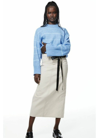 Синій зимовий жіночий светр з круглим вирізом н&м (57927) s синій H&M