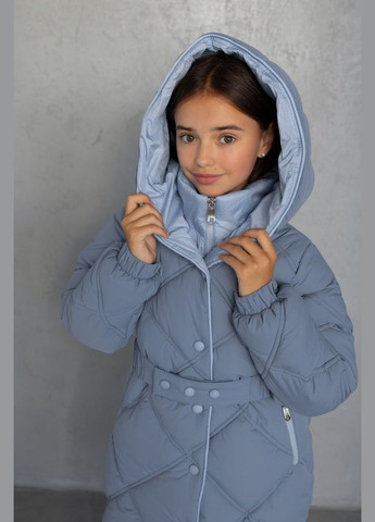 Комбинированная зимняя пальто барбарa джинсово - голубой Cvetkov барбара