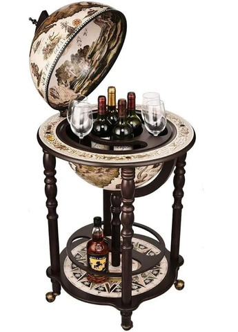 Глобус бар в кабинет карта мира подарок деловому мужчине на День Рождение | Диаметр сферы 40 Handmade 40003WN13 (345646753)