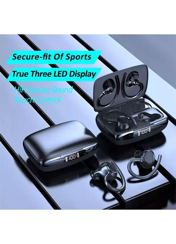 Бездротові спортивні водонепроникні стереонавушники CR-i21 з кріпленням за вухо й індикатором заряду TWS (367401954)