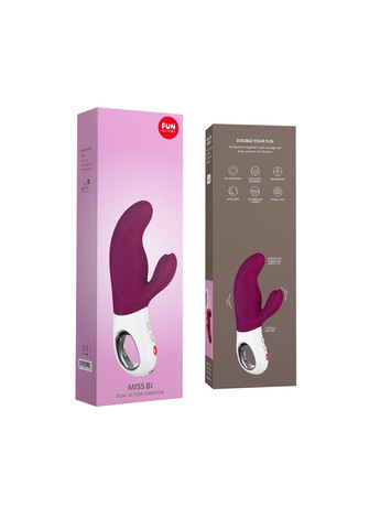 Вибратор-кролик MISS BI grape/white, 2 независимых мотора, диаметр 4,2 см Fun Factory (315149377)